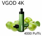 پاد یکبار مصرف بمب سیب یخ سری ۴کی ویگاد(۴۰۰۰پاف، باتری قابل شارژ) | VGOD 4K Iced Apple Bomb-4000 Puffs Rechargeable Disposable device